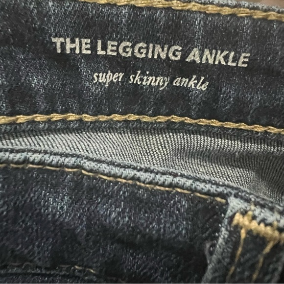 AG Adriano Goldschmied 27 Super Skinny Ankle Distressed Raw Hem Jeans R6 - Picture 4 of 6